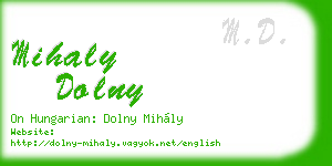 mihaly dolny business card